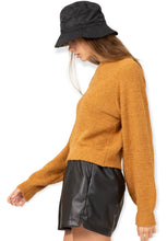 Load image into Gallery viewer, Coziest Cropped sweater- Brown Sugar
