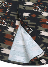 Load image into Gallery viewer, Aztec Print Hooded Flannel Shirt
