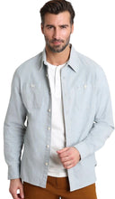 Load image into Gallery viewer, Light Blue Stretch Chambray Shirt
