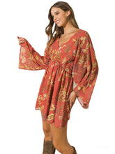 Load image into Gallery viewer, Raven&#39;s Floral Kimono Mini Dress
