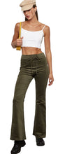 Load image into Gallery viewer, Olive Corduroy Flare Pants

