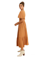 Load image into Gallery viewer, Elizabeth&#39;s Lacy Midi Dress- Tuscan Sun
