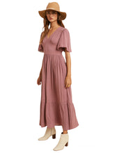 Load image into Gallery viewer, Elizabeth&#39;s Lacy Midi Dress- Mauve
