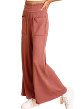 Load image into Gallery viewer, Cinnamon Ribbed High Waisted Flare Bottoms
