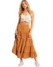 Load image into Gallery viewer, Paloma Tiered Maxi Skirt-Clay
