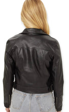 Load image into Gallery viewer, Faux Leather Cropped Moto Jacket
