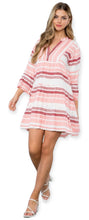 Load image into Gallery viewer, Ivy Pink Bell Sleeve Pattern Dress
