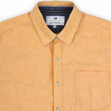 Load image into Gallery viewer, Golden Linen Collar Short Sleeve Shirt
