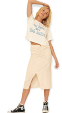 Load image into Gallery viewer, Cream Corduroy Midi Skirt 

