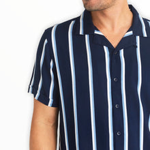 Load image into Gallery viewer, Navy Collar Stripe Shirt
