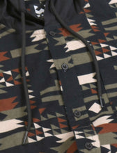 Load image into Gallery viewer, Aztec Print Hooded Flannel Shirt
