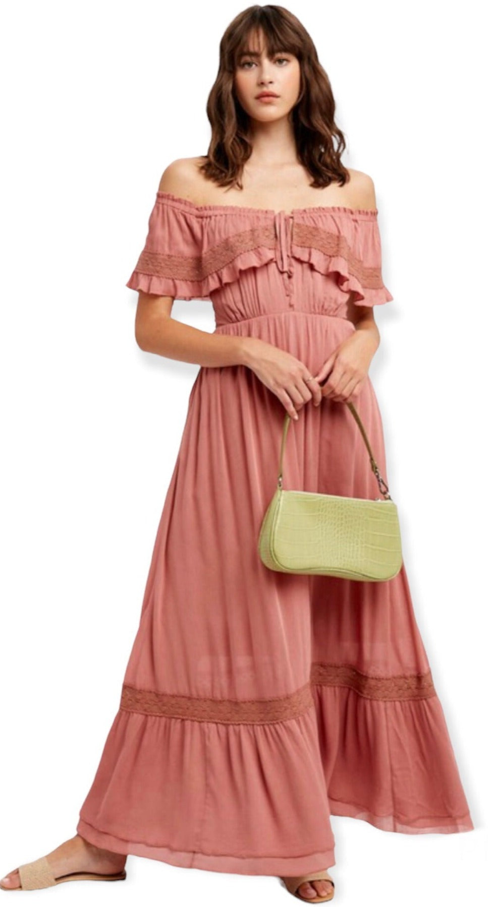 The Sienna Maxi Dress- Rose