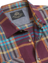 Load image into Gallery viewer, Burgundy  Flannel Shirt
