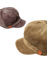 Load image into Gallery viewer, Corduroy Newsboy Solid Cap 
