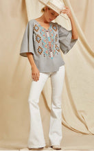 Load image into Gallery viewer, V Neckline Detailed Embroidery Blouse
