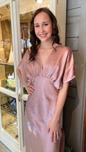 Load image into Gallery viewer, Classic Elegant Mauve Satin Maxi Dress
