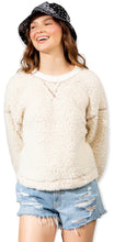 Load image into Gallery viewer, Sherpa Teddy Bear Sweater- Cream

