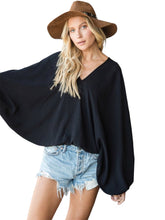 Load image into Gallery viewer, Aaliyah Dolman Sleeves V Neck Blouse
