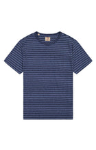 Load image into Gallery viewer, Navy Striped Linen TriBlend Tee
