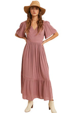 Load image into Gallery viewer, Elizabeth&#39;s Lacy Midi Dress- Mauve
