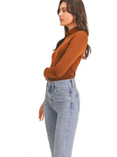 Load image into Gallery viewer, Mossy Rust Mock-Neck Long Sleeve Top
