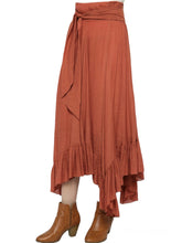 Load image into Gallery viewer, Scarlett’s Fluttery Flowy Maxi Skirt-Terra Cotta
